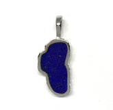 Large Sterling Silver Lake Tahoe Pendant with Lapis.
All stones will